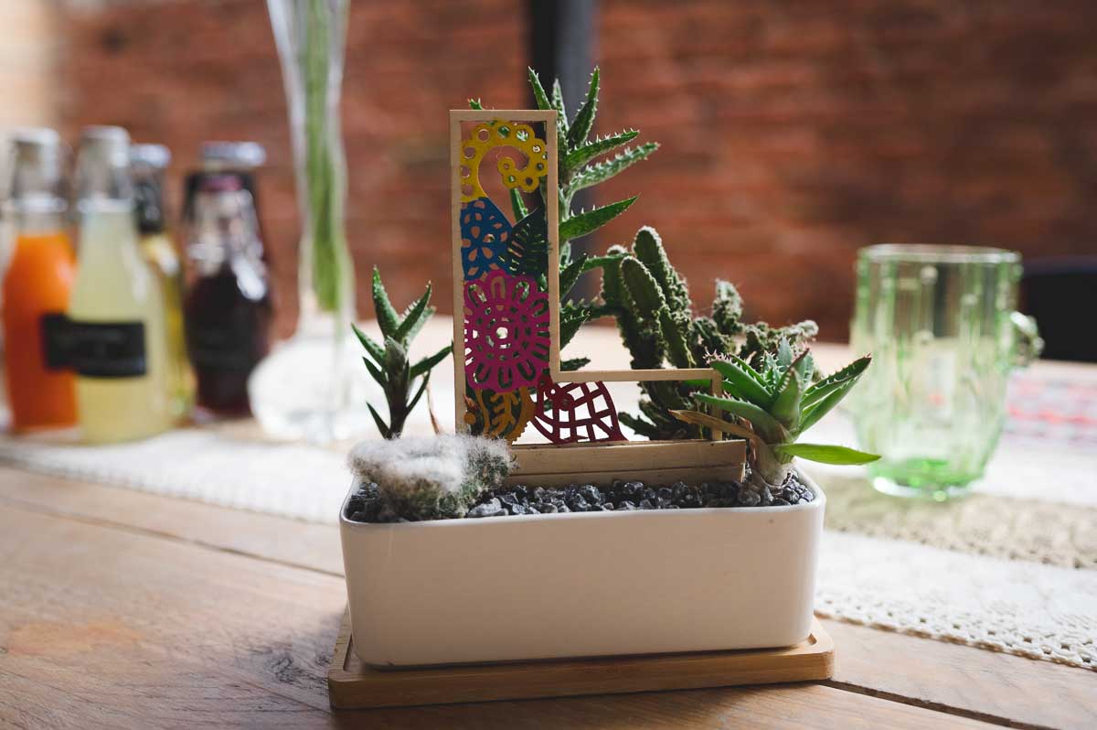 Mexican themed table decoration at Shack Revolution wedding