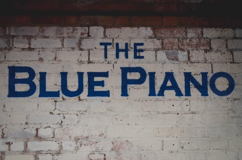 Blue Piano Courtyard Garden