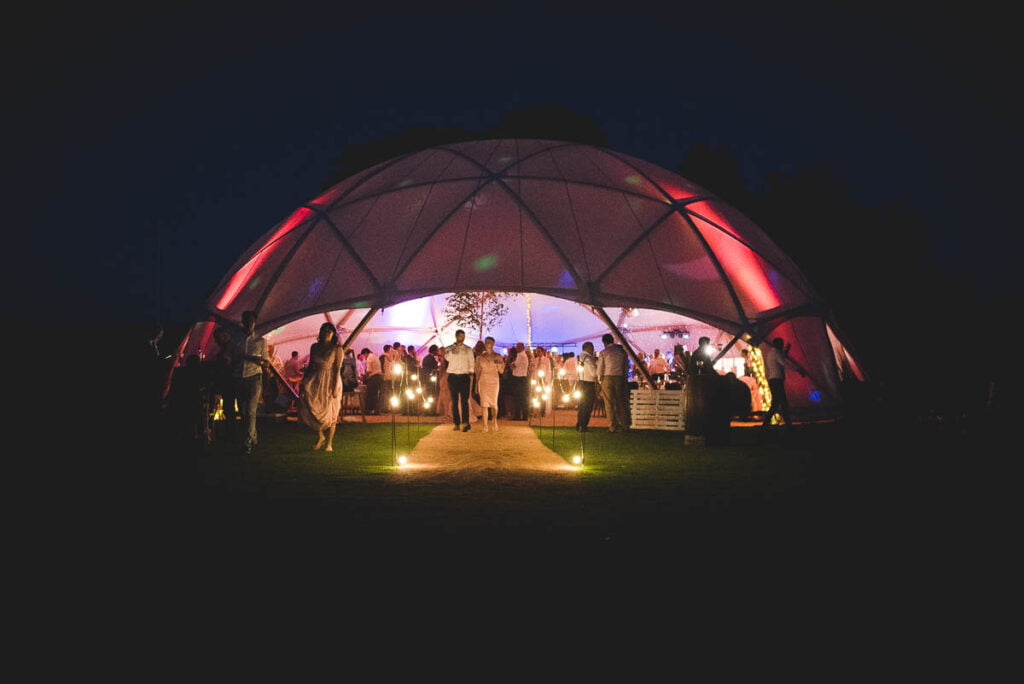 Geodome alternatives to a marquee for your wedding
