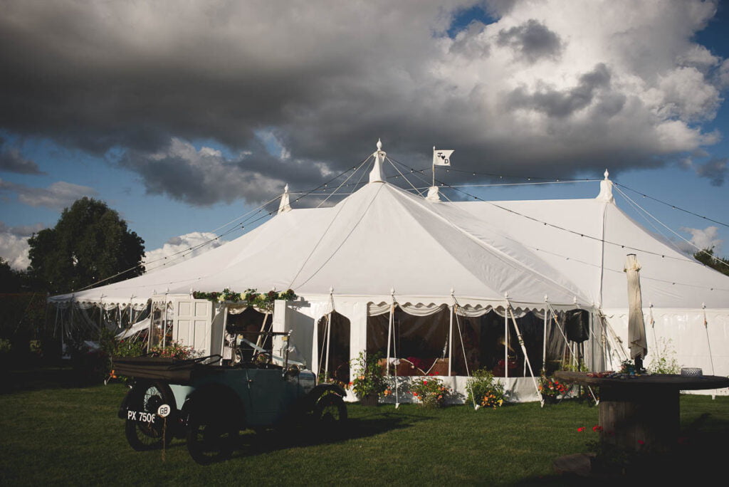 Alternatives to a marquee for your wedding - sail cloth tent