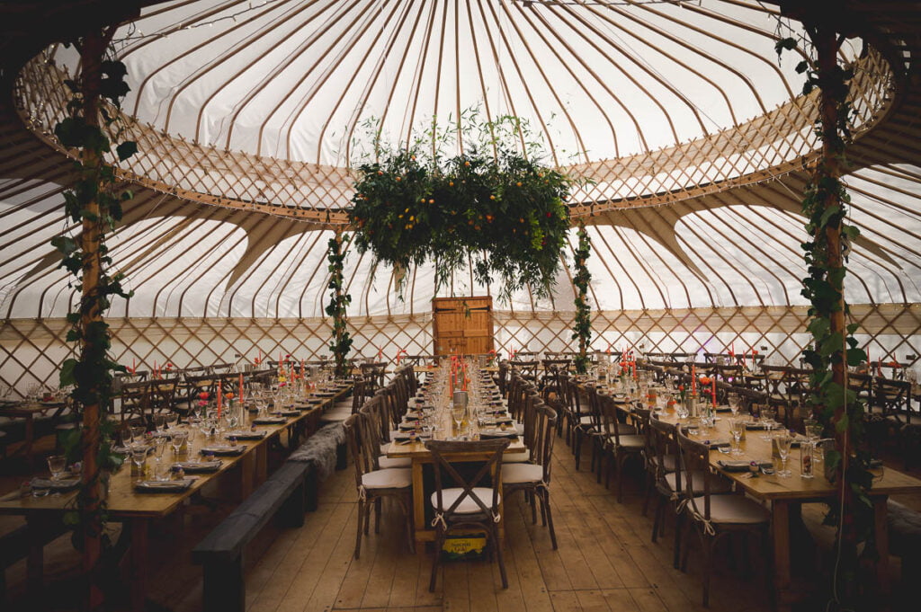 Alternatives to a marquee for your wedding - yurt